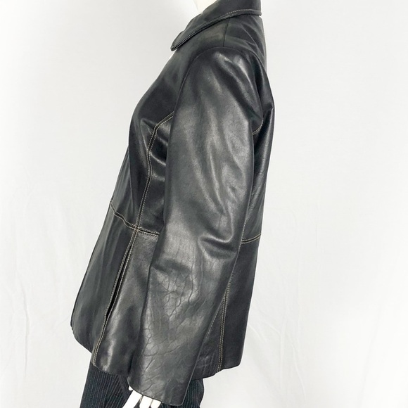 🖤 Jessica Black Genuine Leather Jacket | Zip-Up | Size Large🖤 - Picture 6 of 15